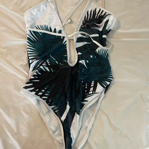 Extra-large high waisted one piece bathing suit